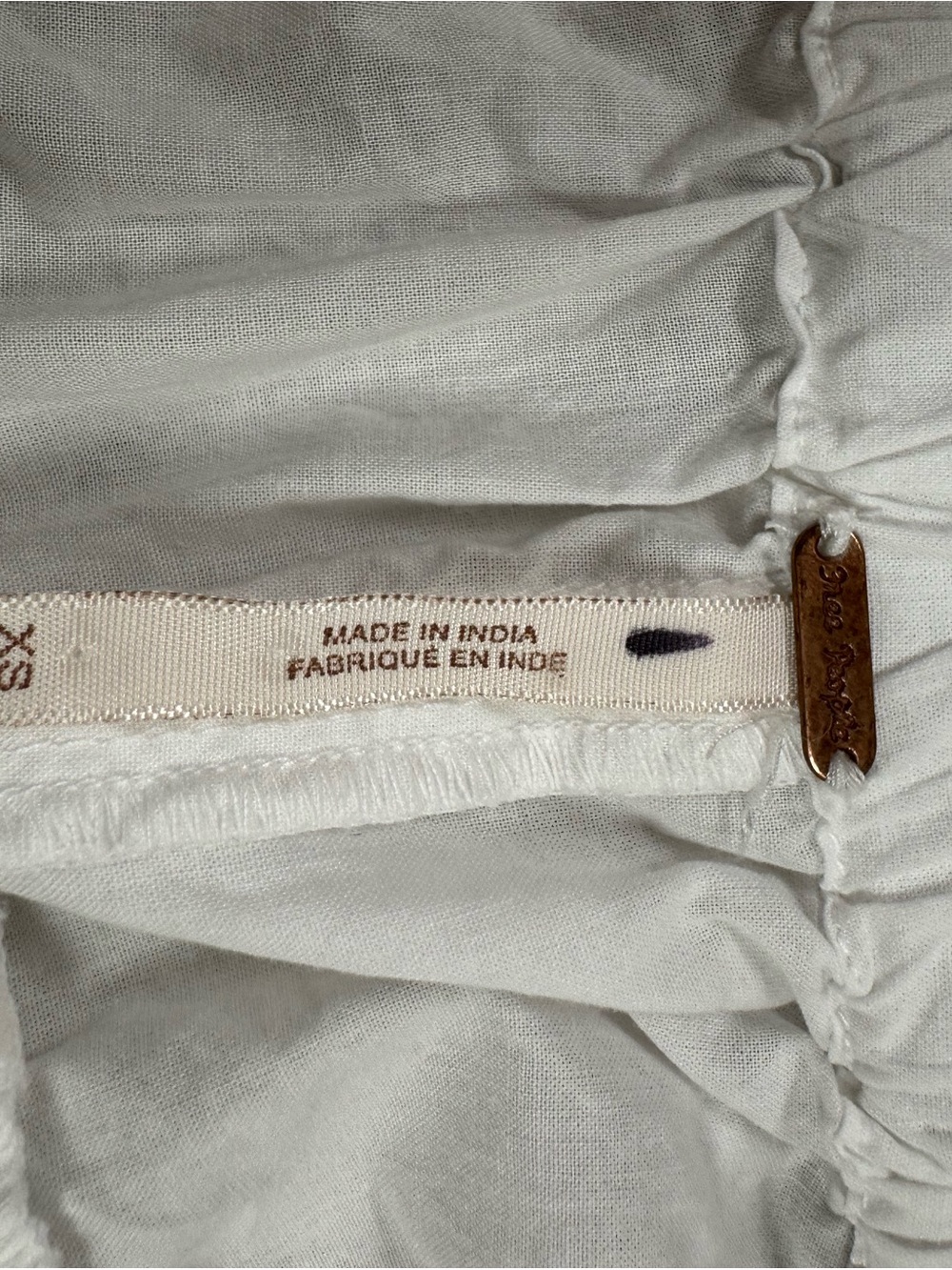 Free People Cream Cargo Shorts with Branded Metal Tag